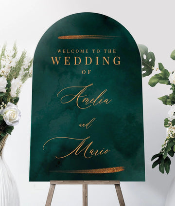 Modern Regal: Personalized Wedding Sign SpeedyOrders