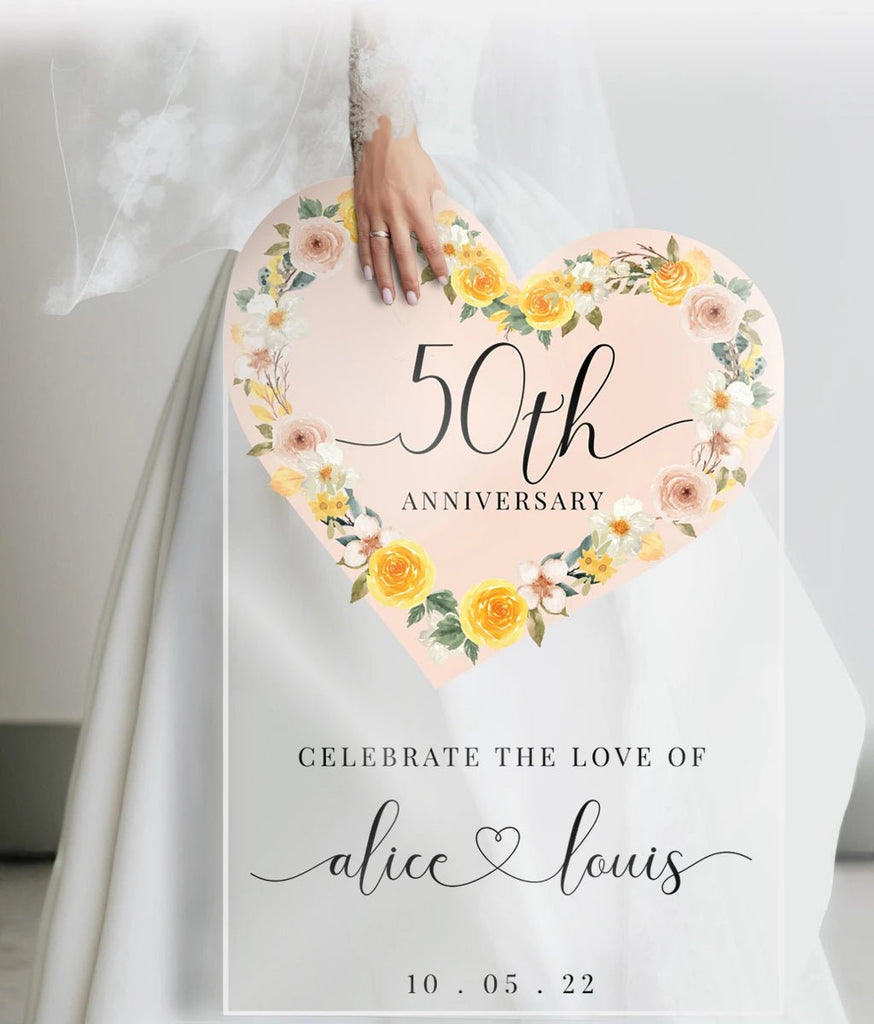 Personalize Celebrate The Love of Wedding Anniversary Welcome Sign SpeedyOrders