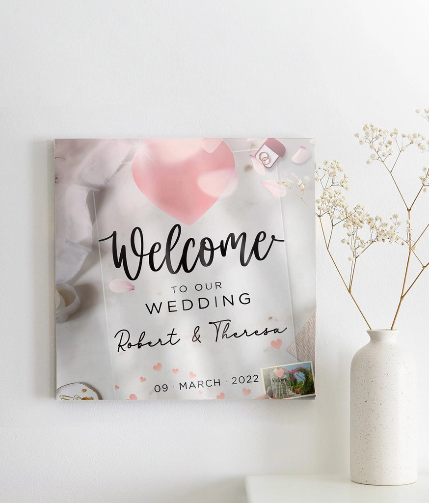 Personalized Clear Acrylic Wedding Sign SpeedyOrders