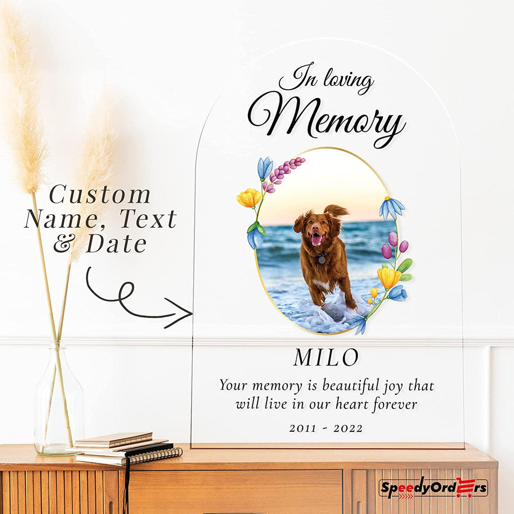 Personalized Dog In Loving Memory Funeral sign SpeedyOrders