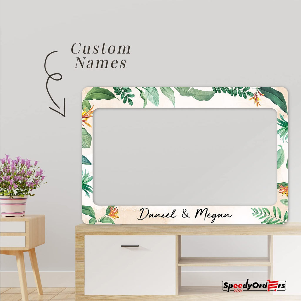 Personalized Greenery Engagement Party Photo Frame SpeedyOrders