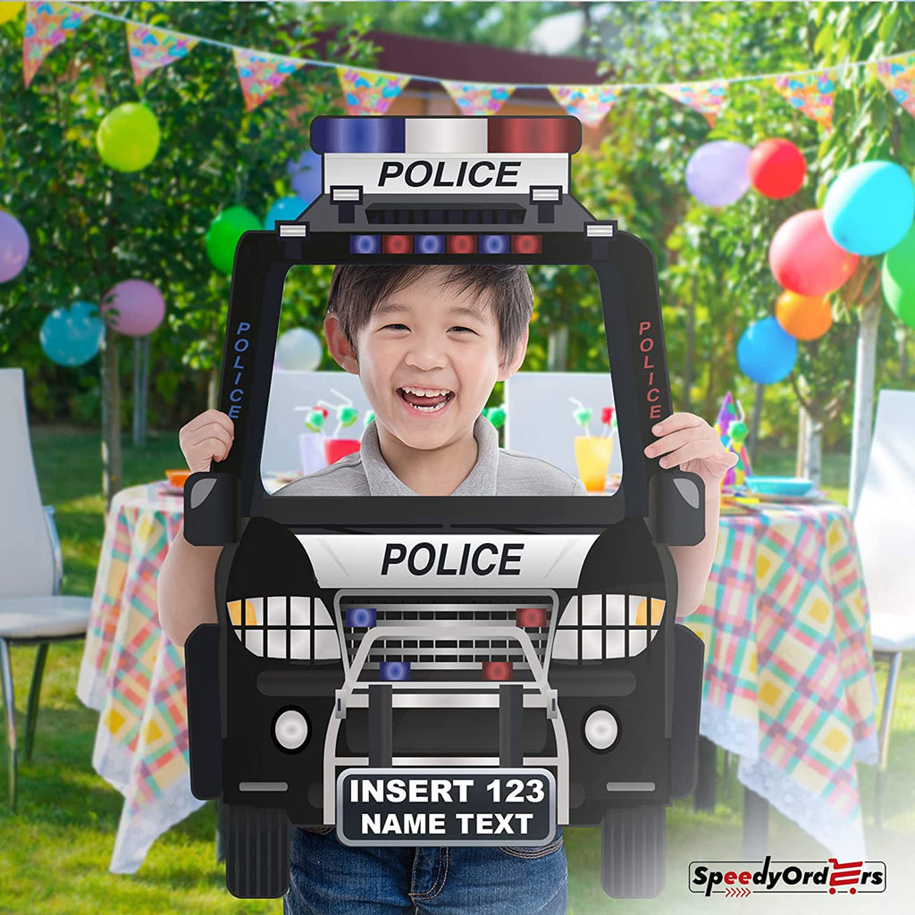 Personalized Police Car Photo Booth Frame SpeedyOrders