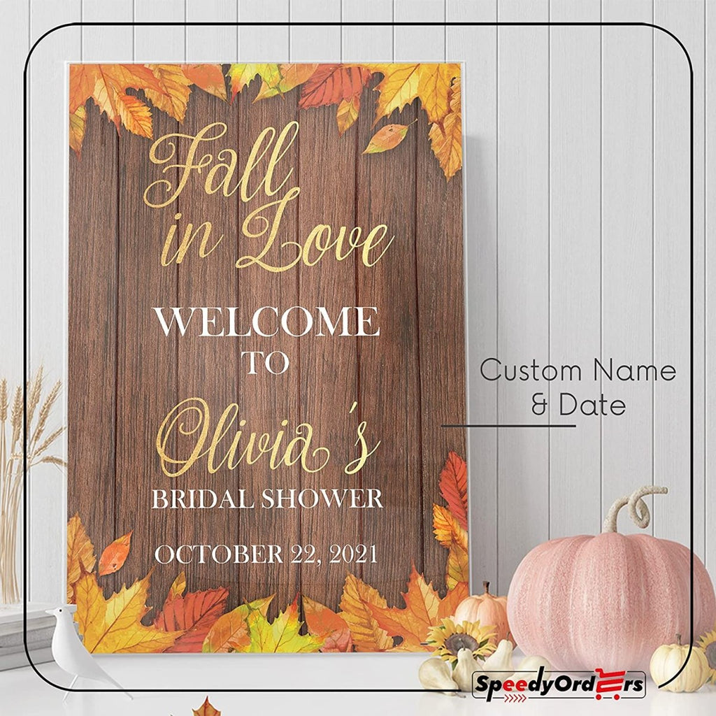 Rustic Fall Season Bridal Shower Welcome Sign - SpeedyOrders