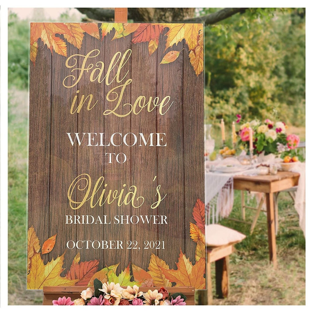 Rustic Fall Season Bridal Shower Welcome Sign - SpeedyOrders
