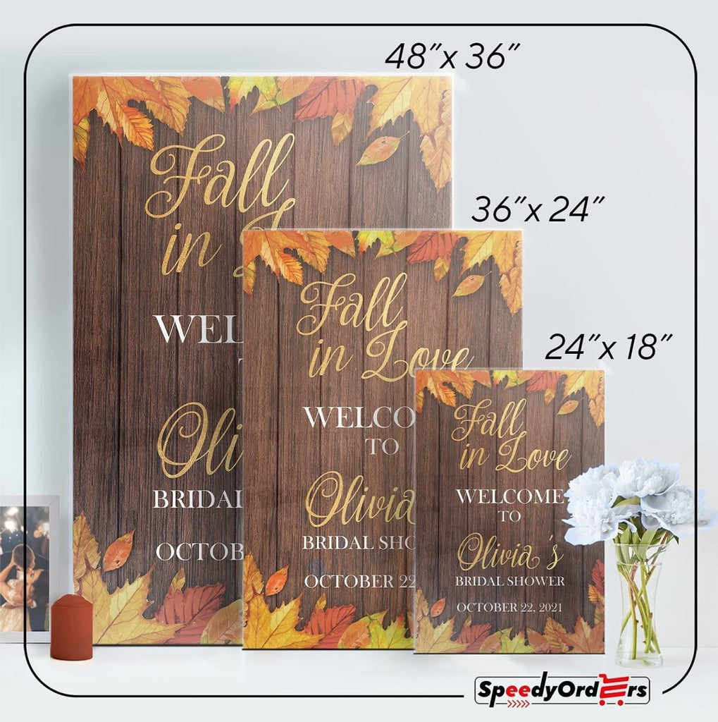 Rustic Fall Season Bridal Shower Welcome Sign - SpeedyOrders