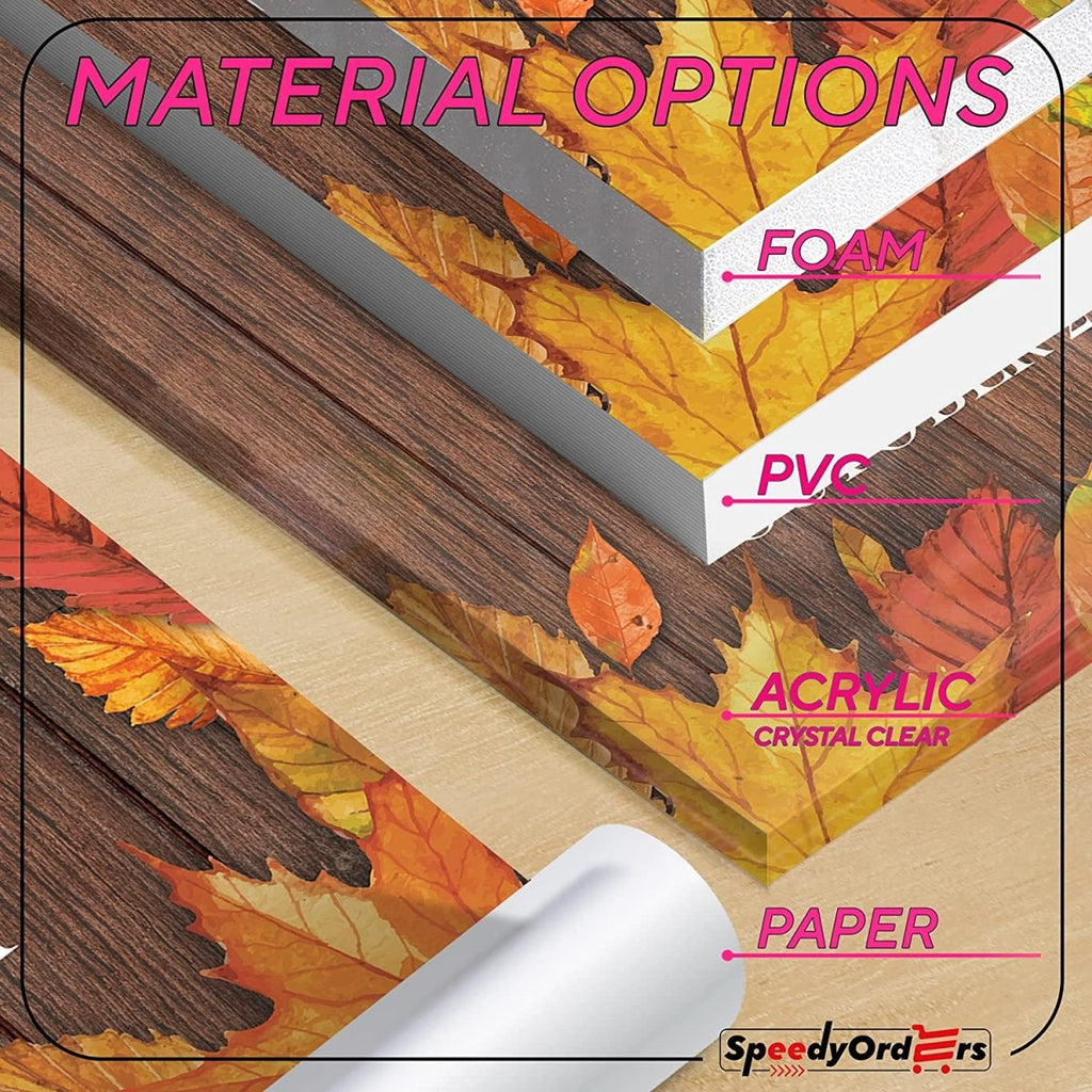 Rustic Fall Season Bridal Shower Welcome Sign - SpeedyOrders