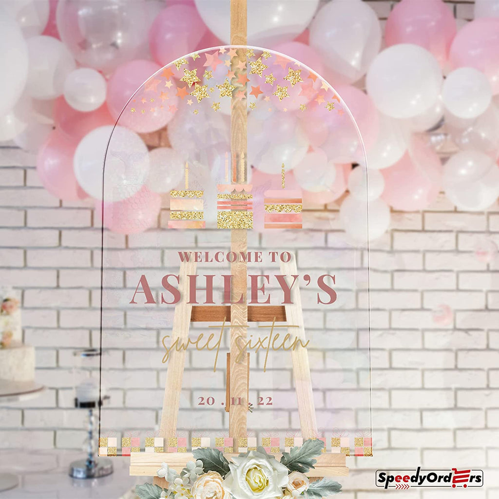 Welcome To Sweet Sixteen Birthday Party Welcome Sign SpeedyOrders